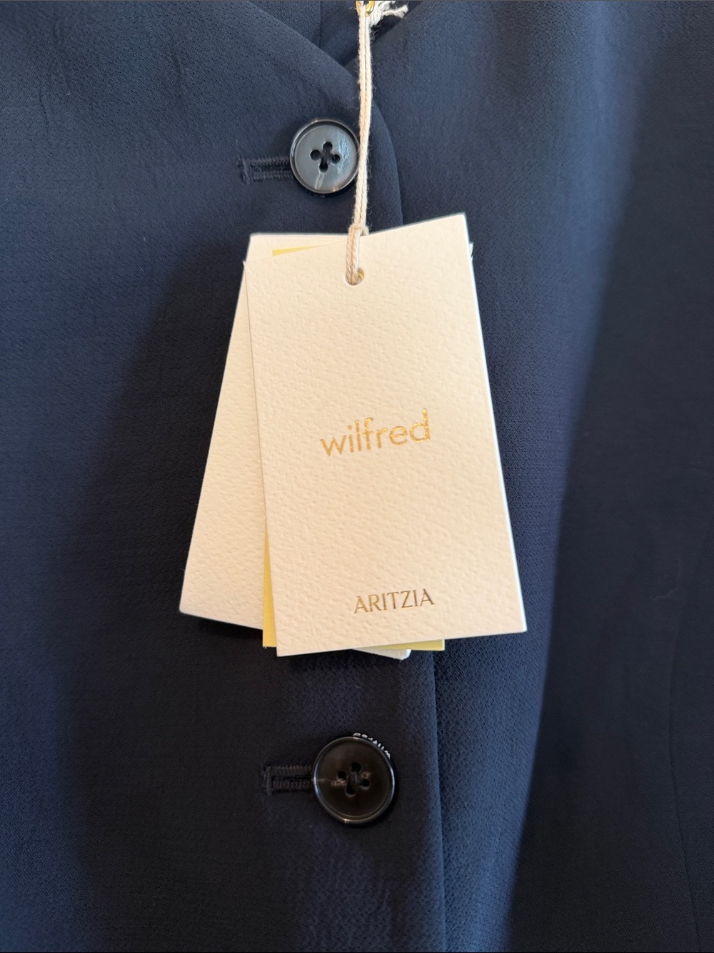 Aritzia Wilfred Regal Vest – Slim Fit - Dark Night Navy – Size 2 (NWT) - Picture 3 of 7
